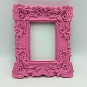 Picture Frame Wall Hanging Home Decor 8x11 Pink Ornate Baroque Style 5x7 Opening
